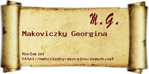 Makoviczky Georgina névjegykártya